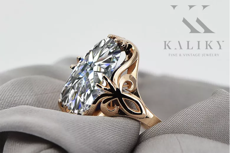 Original Vintage 14K Rose Gold Zircon Ring Vintage craft vrc082r